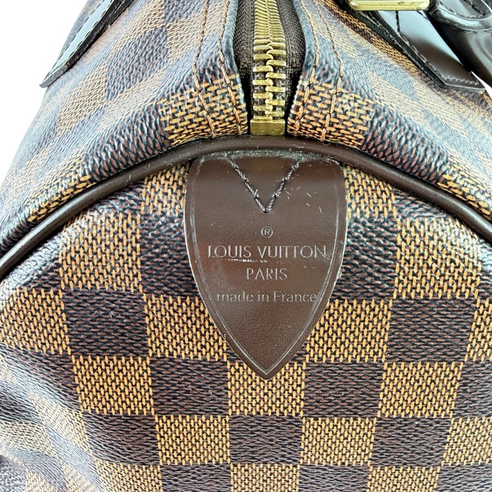 LOUIS VUITTON Brown Canvas Damier Ebene Speedy 30 Made in France - Picture 9 of 17